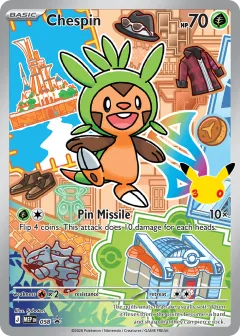Chespin Promo card from Mega Evolution Black Star Promos