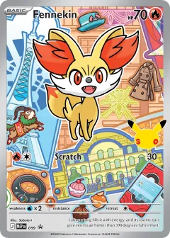 Fennekin Promo card from Mega Evolution Black Star Promos