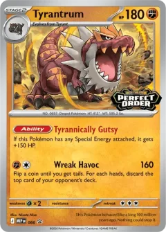 Tyrantrum Promo card from Mega Evolution Black Star Promos