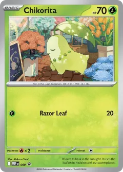 Chikorita Promo card from Mega Evolution Black Star Promos