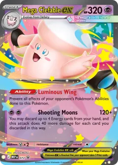 Mega Clefable ex Promo card from Mega Evolution Black Star Promos