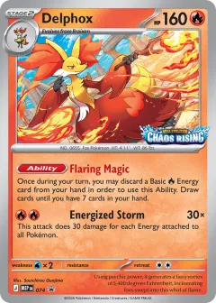 Delphox Promo card from Mega Evolution Black Star Promos