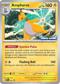 Ampharos Promo card from Mega Evolution Black Star Promos