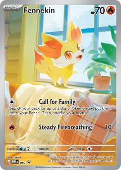 Fennekin Promo card from Mega Evolution Black Star Promos