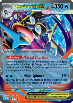 Mega Greninja ex Double Rare card from Mega Evolution Black Star Promos
