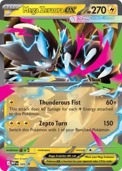 Mega Zeraora ex Promo card from Mega Evolution Black Star Promos
