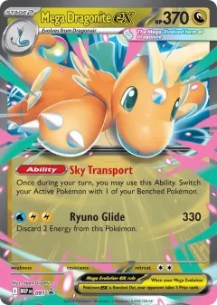 Mega Dragonite ex Promo card from Mega Evolution Black Star Promos