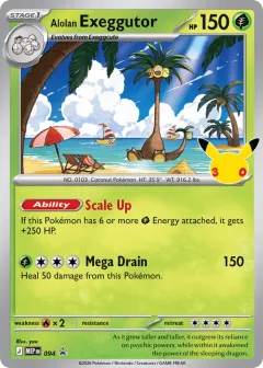 Alolan Exeggutor Promo card from Mega Evolution Black Star Promos