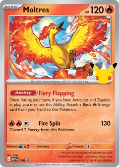 Moltres Promo card from Mega Evolution Black Star Promos