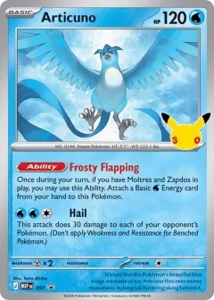 Articuno Promo card from Mega Evolution Black Star Promos