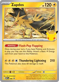 Zapdos Promo card from Mega Evolution Black Star Promos