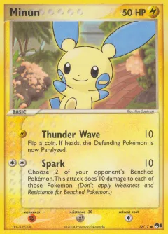 Minun Common card from POP Series 1