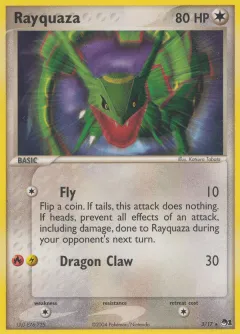 Rayquaza Rare card from POP Series 1