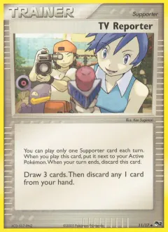 TV Reporter Uncommon card from POP Series 2