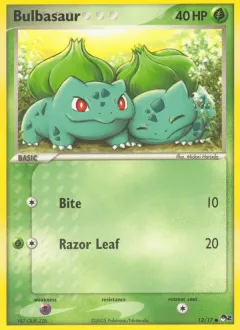 Bulbasaur Common card from POP Series 2