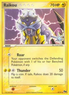 Raikou Rare card from POP Series 2