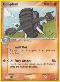 Donphan Uncommon card from POP Series 3
