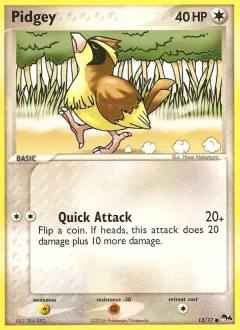Pidgey Common card from POP Series 4