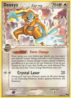 Deoxys δ Rare card from POP Series 4