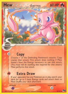 Mew δ Rare card from POP Series 5