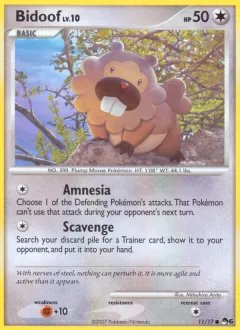 Bidoof Common card from POP Series 6