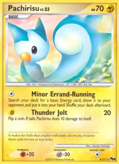 Pachirisu Rare card from POP Series 6