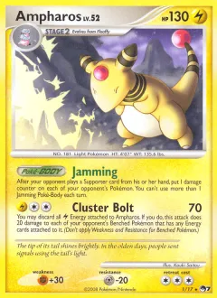 Ampharos Rare card from POP Series 7