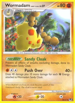 Wormadam Sandy Cloak Uncommon card from POP Series 7
