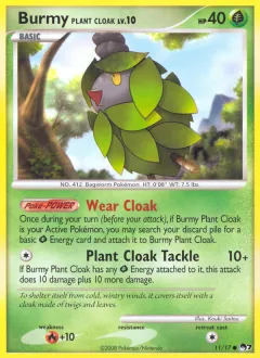Burmy Plant Cloak Common card from POP Series 7