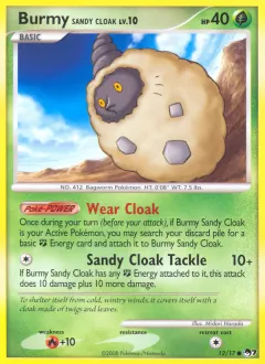 Burmy Sandy Cloak Common card from POP Series 7