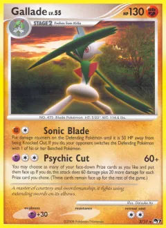 Gallade Rare card from POP Series 7