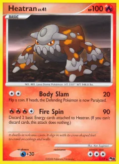 Heatran Rare card from POP Series 8