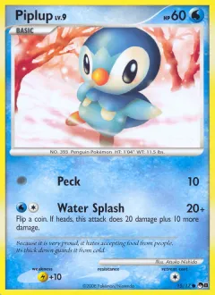 Piplup Common card from POP Series 8