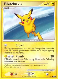 Pikachu Common card from POP Series 9