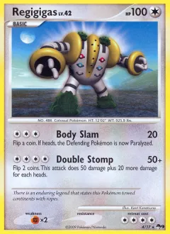 Regigigas Rare card from POP Series 9