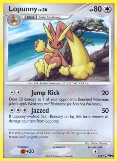 Lopunny Uncommon card from POP Series 9