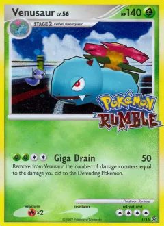 Venusaur Promo and other card from Pokémon Rumble