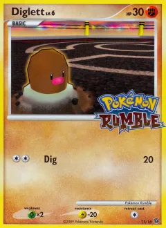 Diglett Promo and other card from Pokémon Rumble