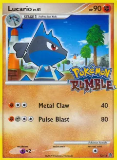 Lucario Promo and other card from Pokémon Rumble