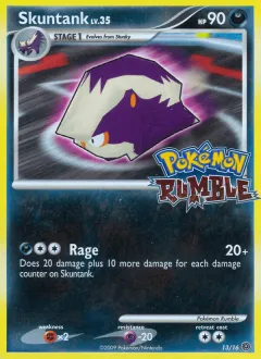 Skuntank Promo and other card from Pokémon Rumble