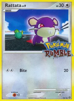 Rattata Promo and other card from Pokémon Rumble