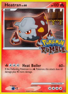 Heatran Promo and other card from Pokémon Rumble