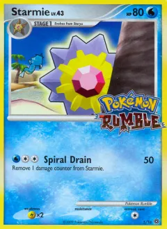 Starmie LV.43 Promo and other card from Pokémon Rumble