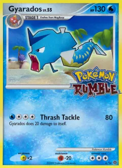 Gyarados LV.55 Promo and other card from Pokémon Rumble