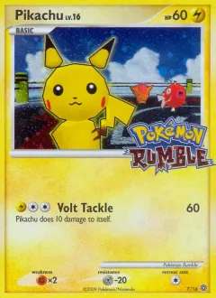 Pikachu Promo and other card from Pokémon Rumble