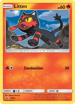 Litten Promo card from Sun & Moon Black Star Promos