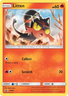 Litten Promo card from Sun & Moon Black Star Promos