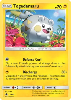 Togedemaru Promo card from Sun & Moon Black Star Promos