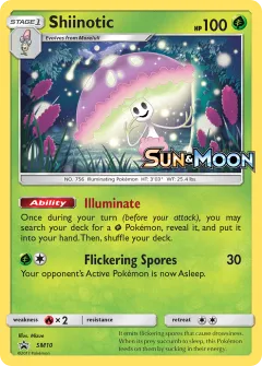 Shiinotic Promo card from Sun & Moon Black Star Promos