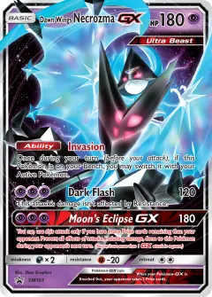 Dawn Wings Necrozma-GX Promo card from Sun & Moon Black Star Promos